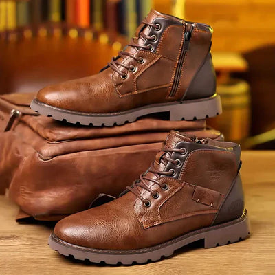 Knox | Stivali Donna in Pelle Robusti Allacciati con Suola Rinforzata 1