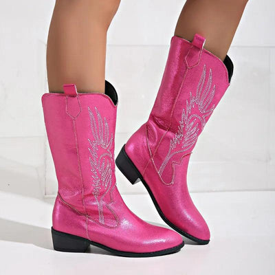 Variant image for Chic Cowboy Stivali | Stivali da Donna Texani con Tacco Medio-51