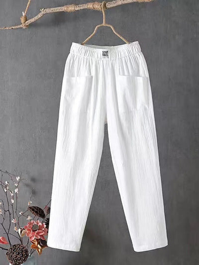 Marcella - Pantaloni da donna in lino - Altare Milano