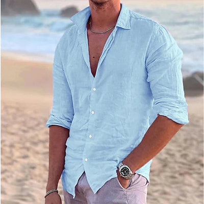 Variant image for Zander Camicia da Uomo - Lino e Cotone, Casual Estivo-13