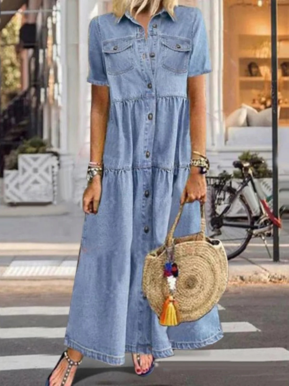 Bionda | Abito lungo classico