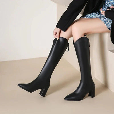 Adeline | Stivali Alti Donna Eleganti con Punta Appuntita per Look Casual e Formale 3