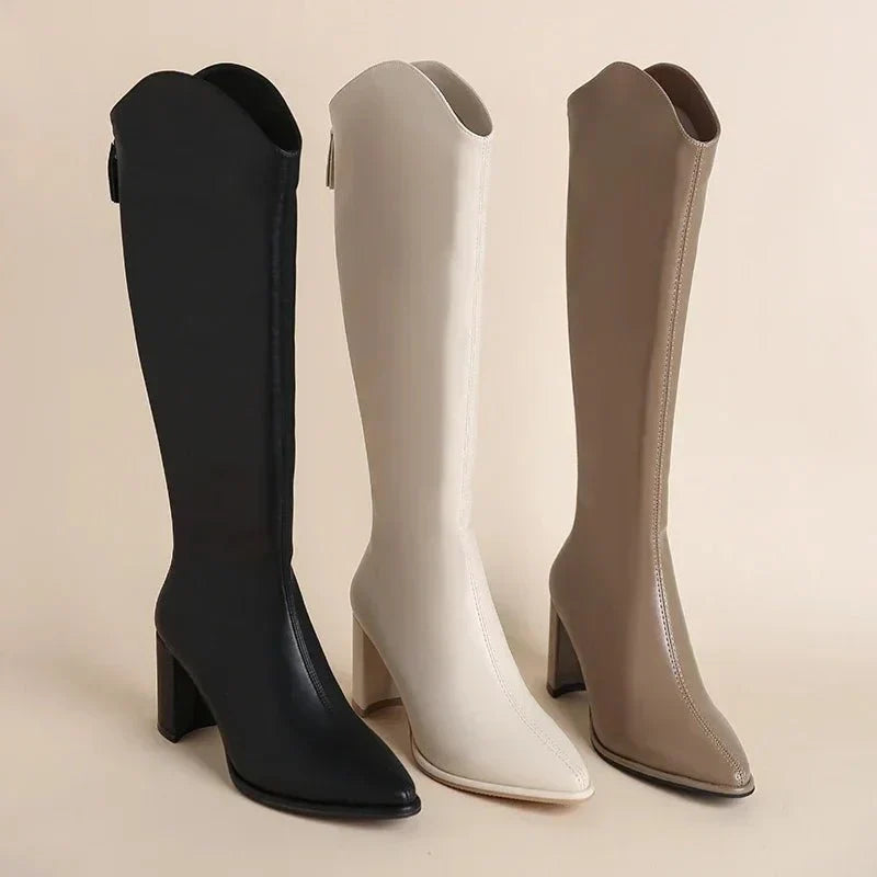 Adeline | Stivali Alti Donna Eleganti con Punta Appuntita per Look Casual e Formale 4
