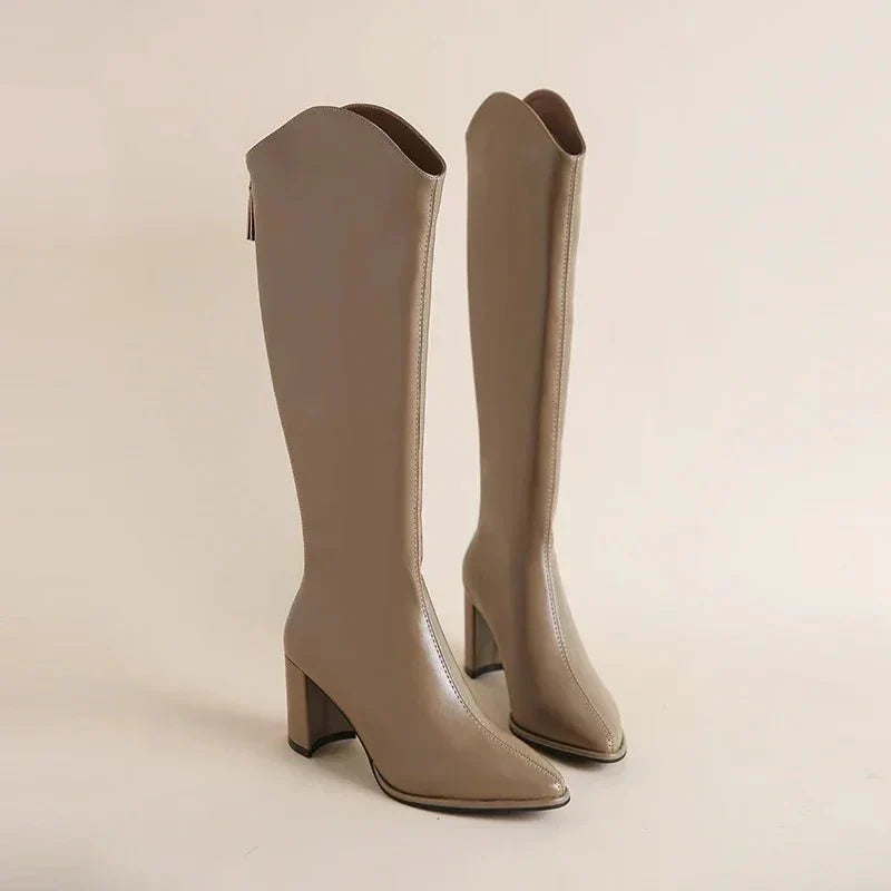 Adeline | Stivali Alti Donna Eleganti con Punta Appuntita per Look Casual e Formale 6