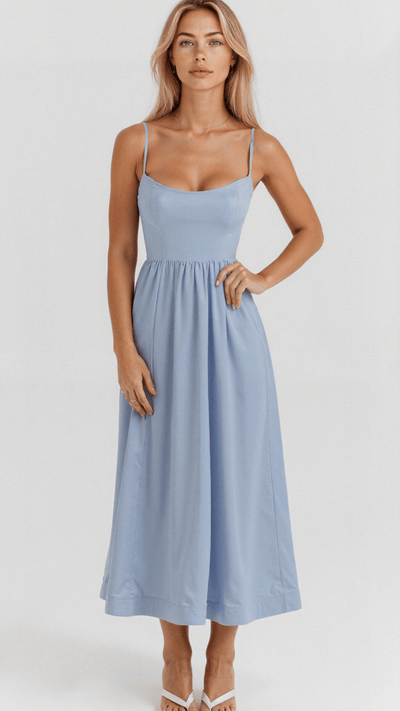 Tamara | Abito Midi Cerimonia Elegante Senza Spalla 3