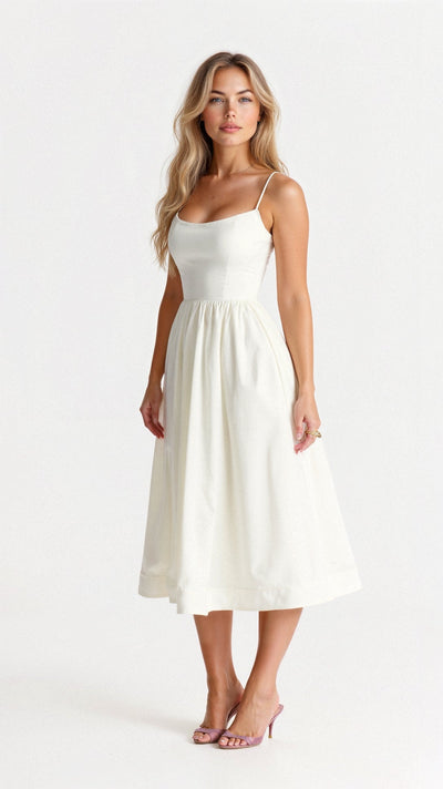 Tamara | Abito Midi Cerimonia Elegante Senza Spalla 1
