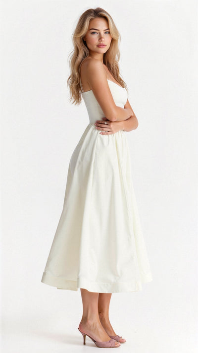 Tamara | Abito Midi Cerimonia Elegante Senza Spalla 5
