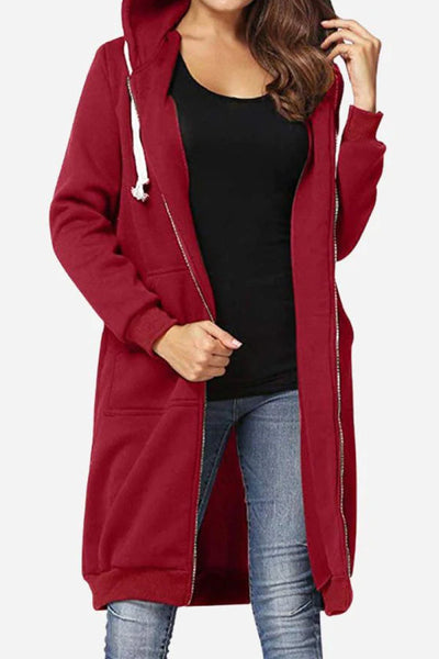 Lucia | Felpa con cappuccio con zip lunga