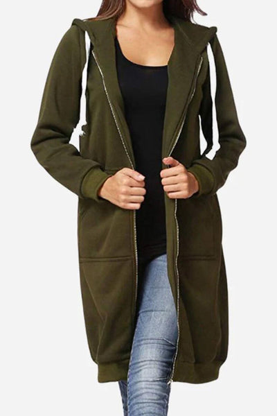 Lucia | Felpa con cappuccio con zip lunga