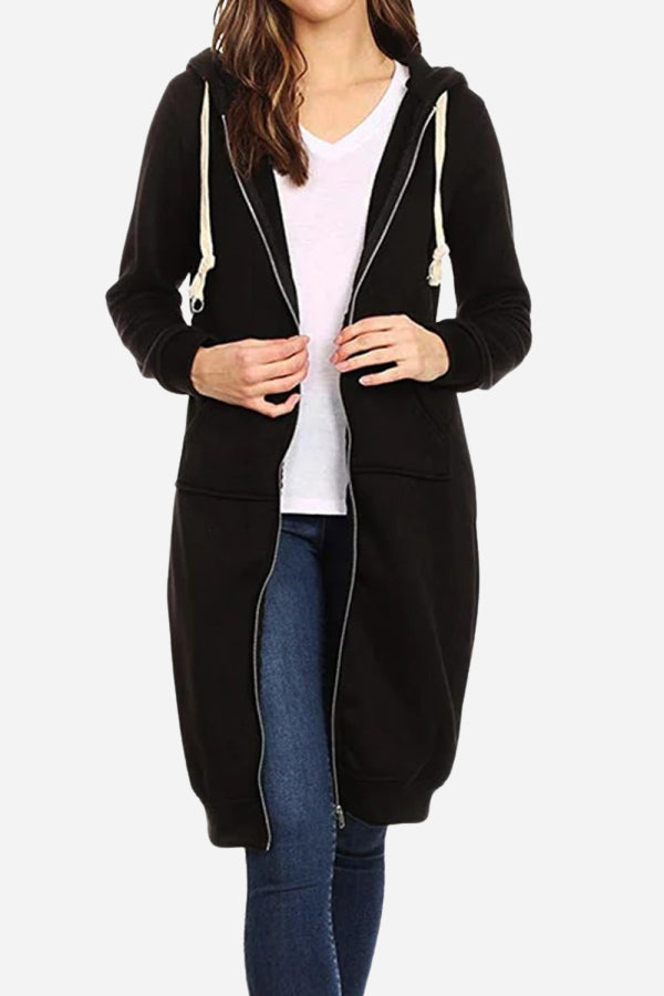 Lucia | Felpa con cappuccio con zip lunga