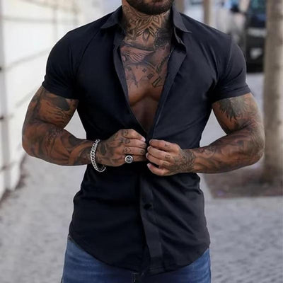 Sleetta | Camicia da Uomo a Maniche Corte Elegante e Versatile-4