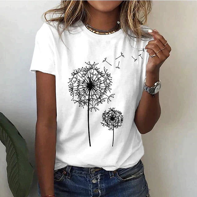 Mira | Maglietta Donna Bianco con Scollo Rotondo e Maniche Corte 5