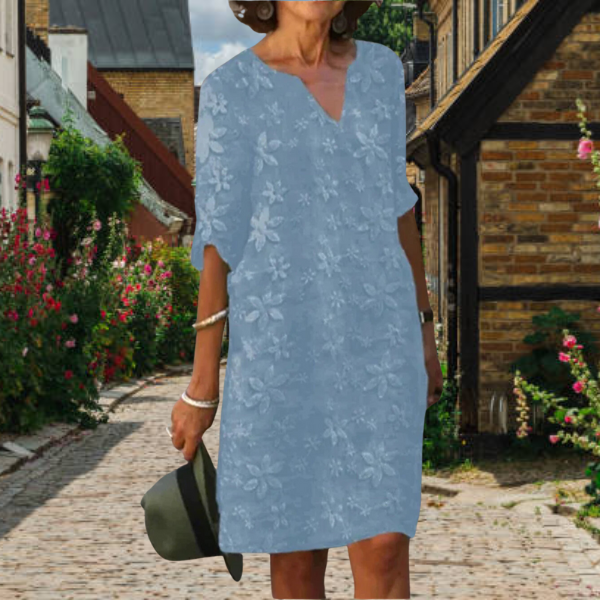 Variant image for Abito Elegante Amber Donna - Design Floreale, Scollo a V, Abiti Cerimonia Donna-25