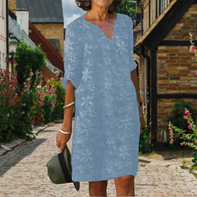 Variant image for Abito Elegante Amber Donna - Design Floreale, Scollo a V, Abiti Cerimonia Donna-25