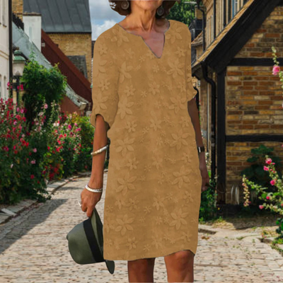 Variant image for Abito Elegante Amber Donna - Design Floreale, Scollo a V, Abiti Cerimonia Donna-33