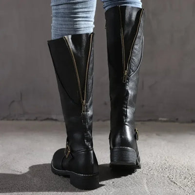 Indy | Stivali Alti Donna in Pelle Eleganti e Confortevoli-5
