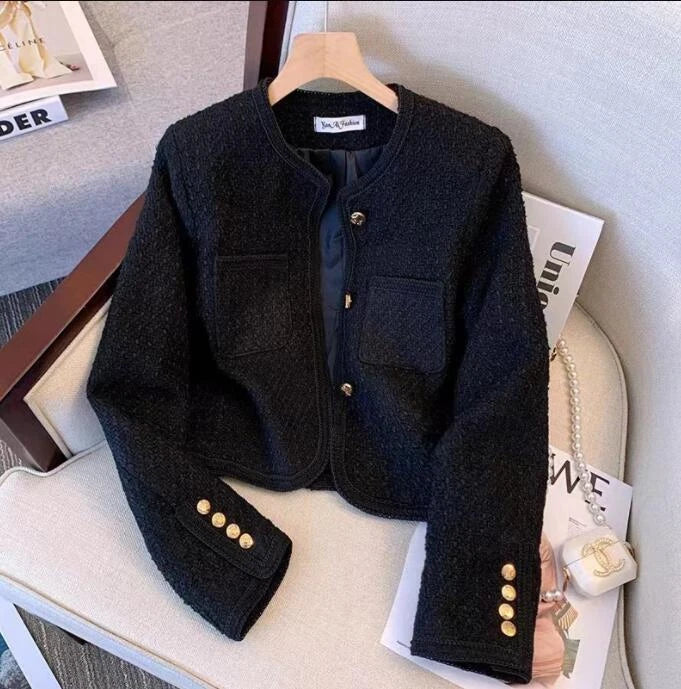 Marla | Elegant Women's Tweed Jacket with Refined Buttons