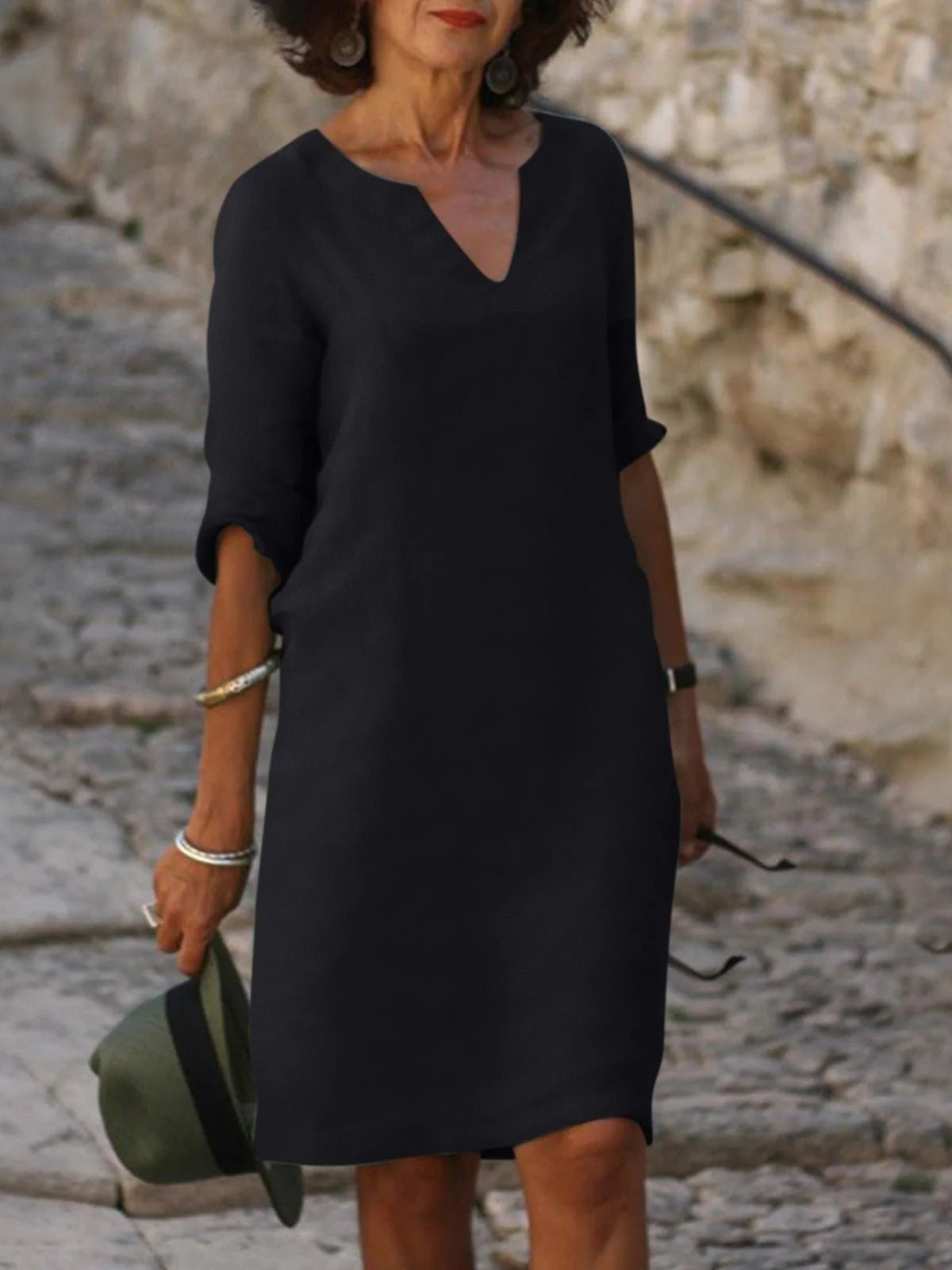 Saoirse - Vestito con scollo a V che copre la pancia - Altare Milano