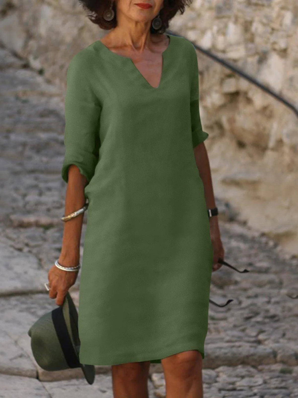 Saoirse - Vestito con scollo a V che copre la pancia - Altare Milano