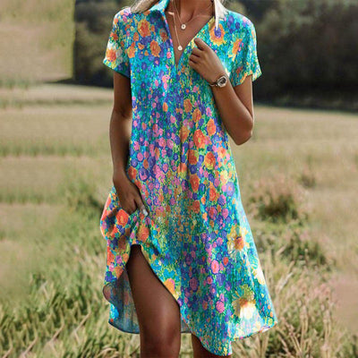 Variant image for Sienna | Abito Estivo Boho Chic – Tessuto Sintetico, Stampa Floreale-1