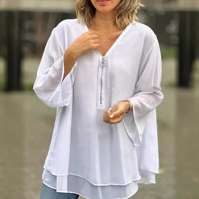 Variant image for Aria | Camicia Leggera in Chiffon con Chiusura a Cerniera-33