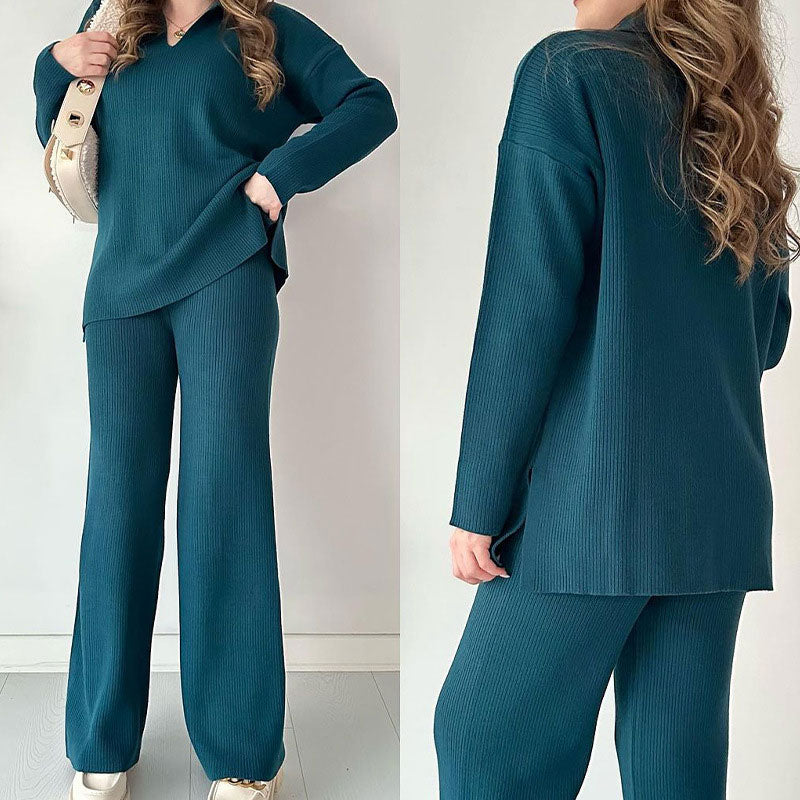 Allegra | Due pezzi in maglia con scollo a V