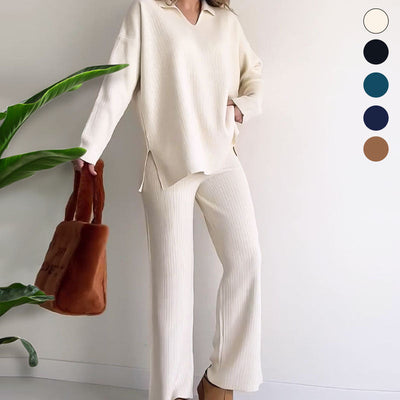 Allegra | Due pezzi in maglia con scollo a V