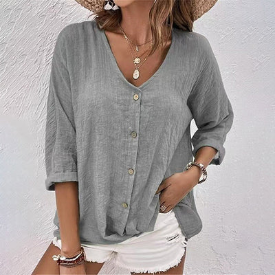 Variant image for Maglietta Donna - Elegante V-Hals Casual-22