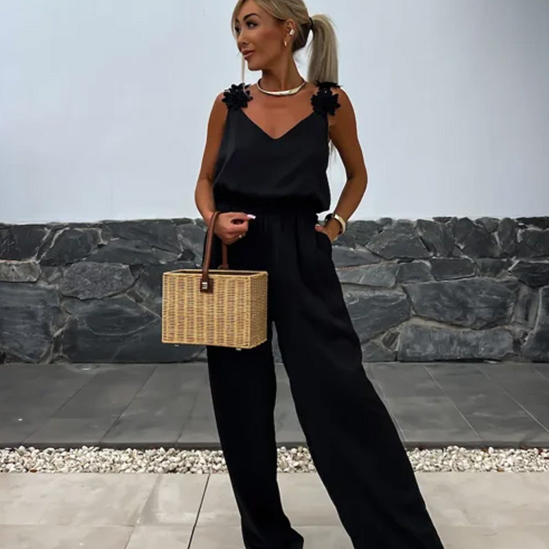 Oriana | Tuta senza maniche con gambe larghe