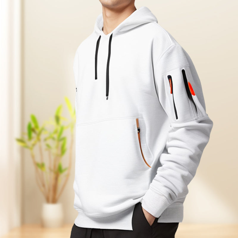 Adriano | Felpa con cappuccio e mezza zip