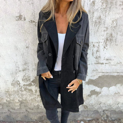 Bonfilia | Trench con cuciture in denim