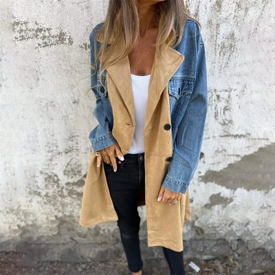 Bonfilia | Trench con cuciture in denim