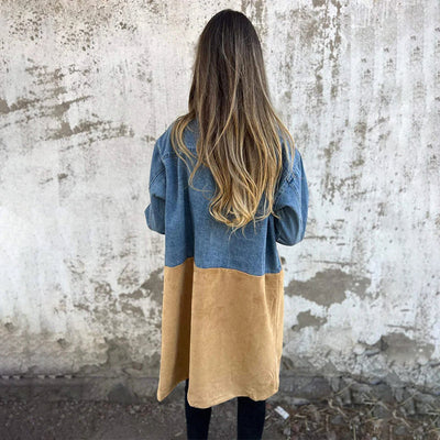 Bonfilia | Trench con cuciture in denim