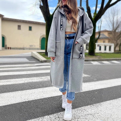 Fiorella | Cappotto lungo con cappuccio