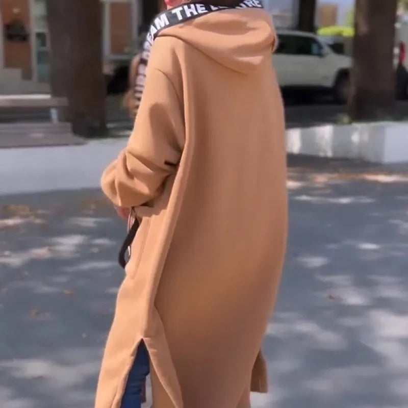 Fiorella | Cappotto lungo con cappuccio