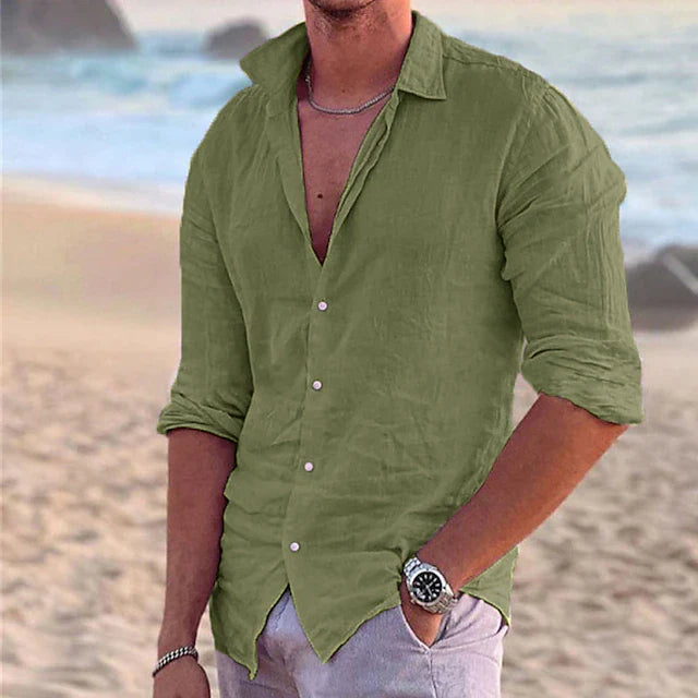 Variant image for Zander Camicia da Uomo - Lino e Cotone, Casual Estivo-31