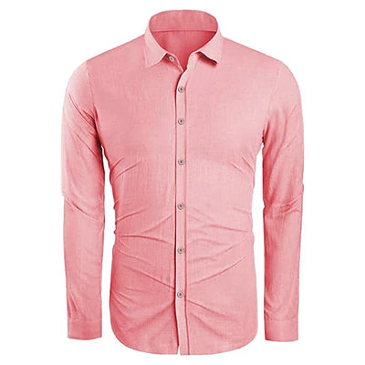Zander Camicia da Uomo - Lino e Cotone, Casual Estivo-3