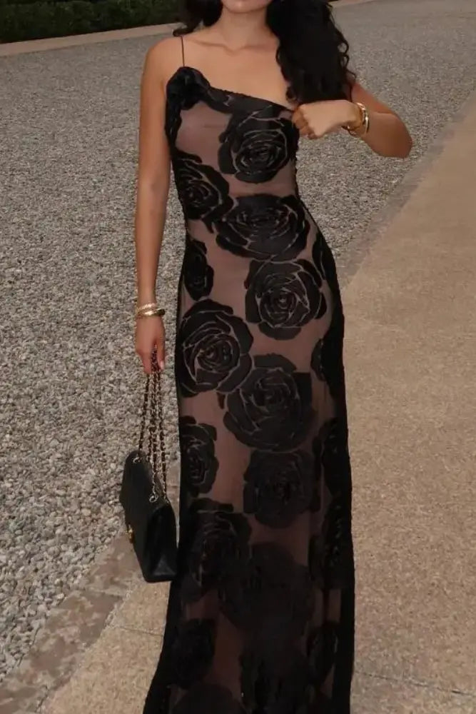 Elisa | Abito in maglia floreale