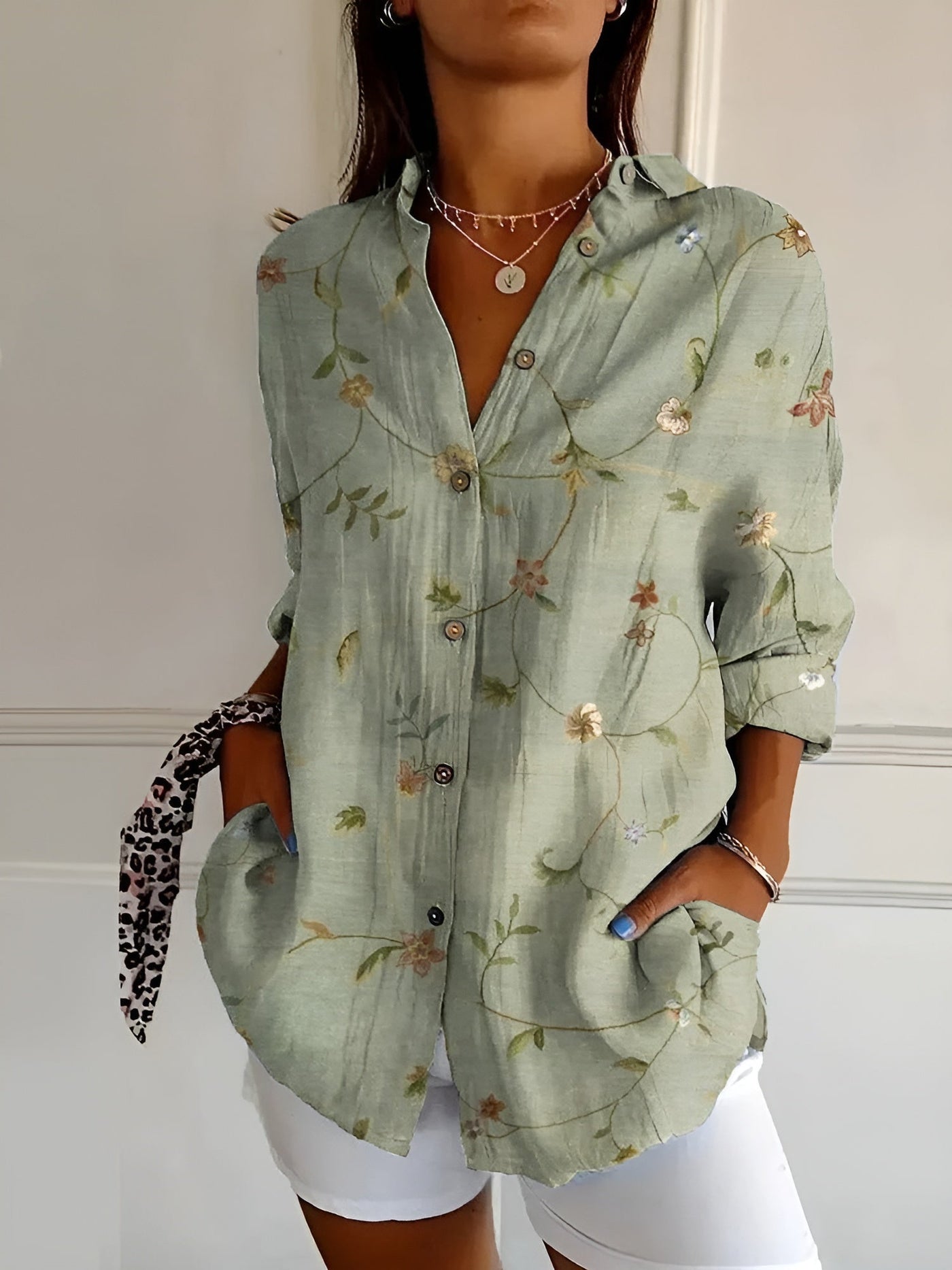 Variant image for Amara | Camicia Abbottonata – Cotone Leggero-9