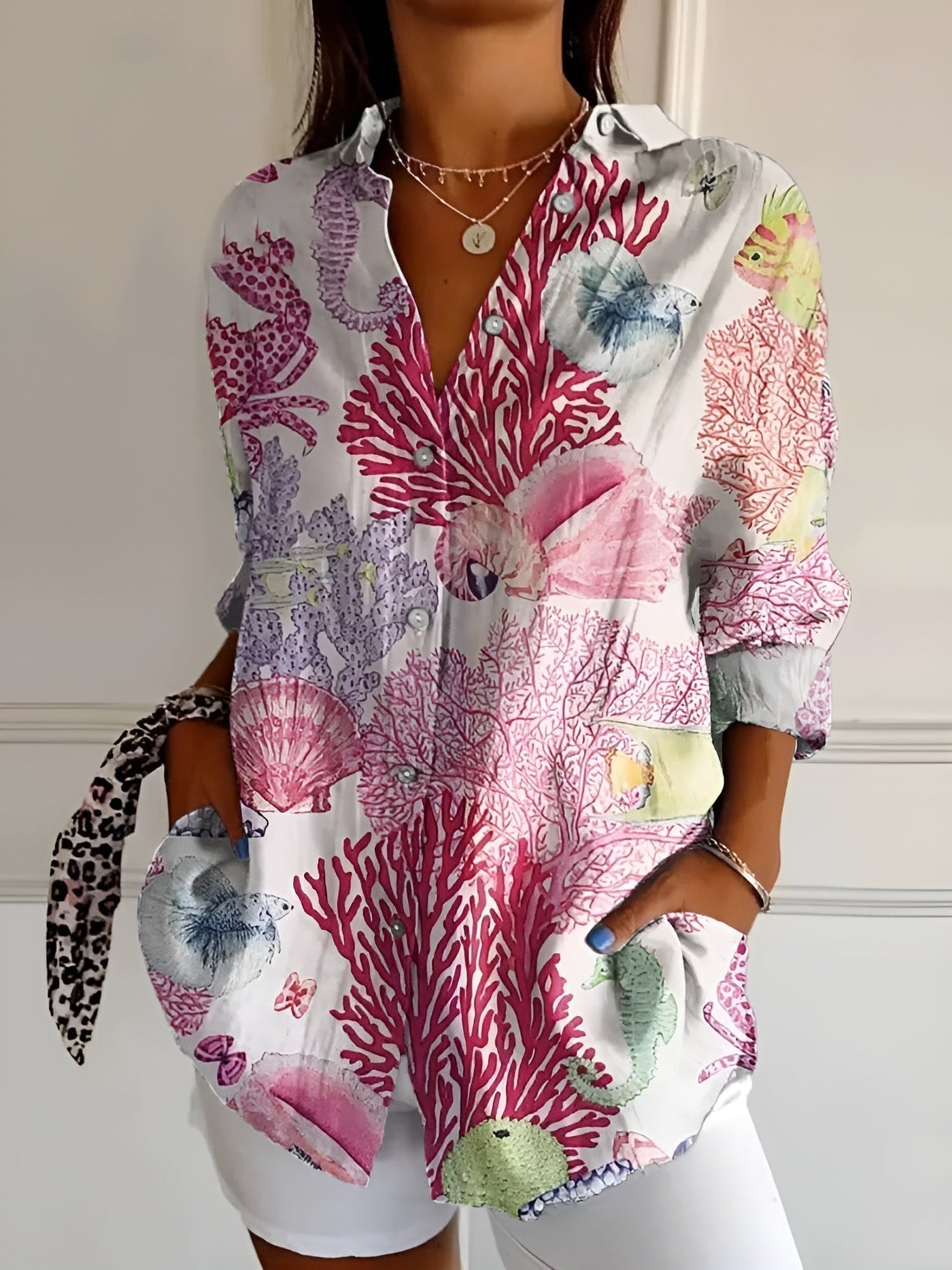 Variant image for Amara | Camicia Abbottonata – Cotone Leggero-1