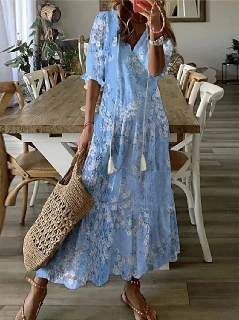 Variant image for Clara | Vestito Estivo Lungo-19