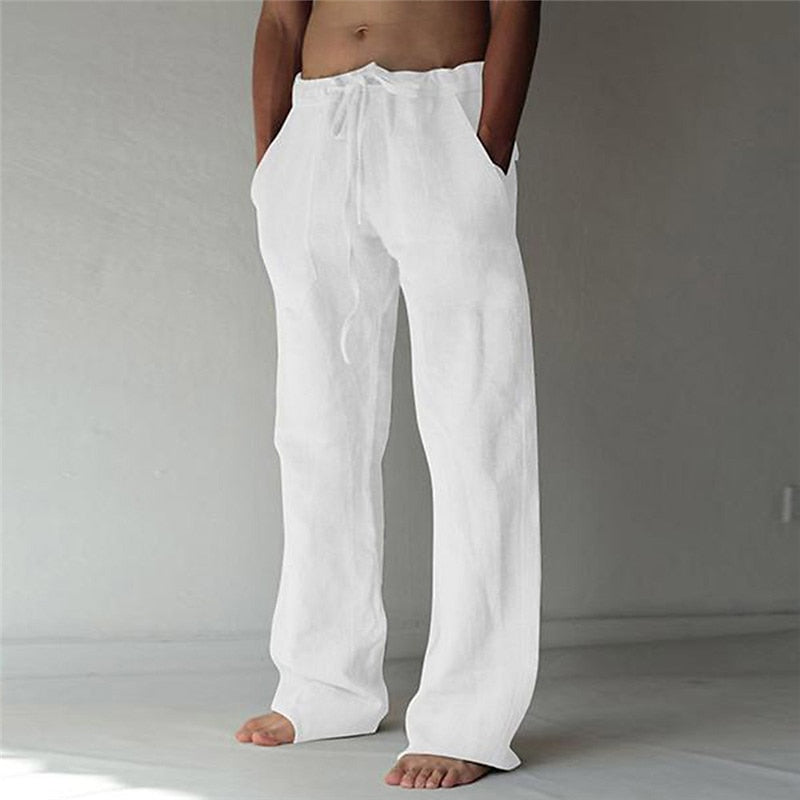 Variant image for Pantaloni Uomo - Lino Casual Estivi-1