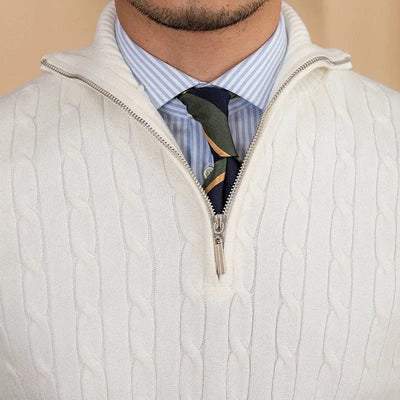 Alessio | Maglione a maglia con scollo a zip