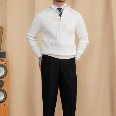 Alessio | Maglione a maglia con scollo a zip