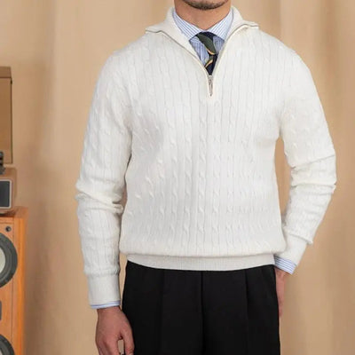 Alessio | Maglione a maglia con scollo a zip