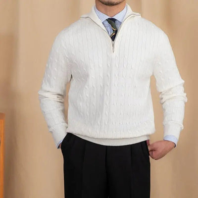 Alessio | Maglione a maglia con scollo a zip