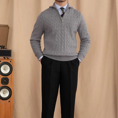 Alessio | Maglione a maglia con scollo a zip
