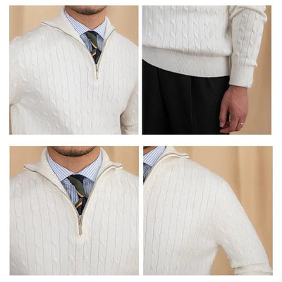 Alessio | Maglione a maglia con scollo a zip