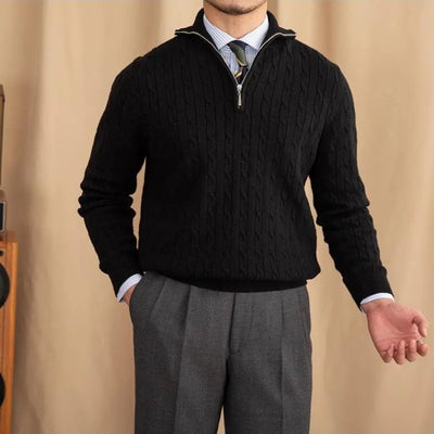 Alessio | Maglione a maglia con scollo a zip