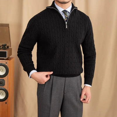 Alessio | Maglione a maglia con scollo a zip